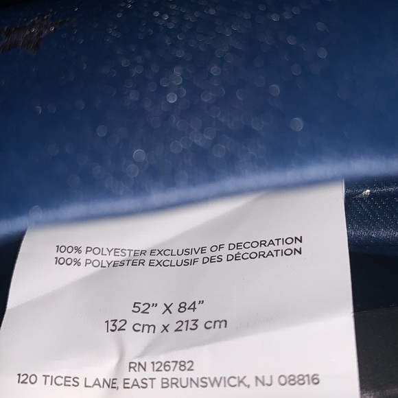 Half Moon Blue w Silver Stars 52”x84” Room Darkening  Insulated Curtains NEW - Picture 17 of 17